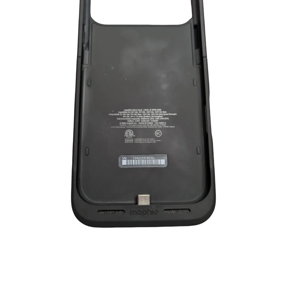 Pp3-U Mophie Juice Pack Battery Case for Apple iPhone 17 Pro Max - Black ⬇️